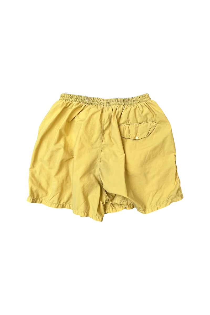 90'S NYLON SHORT PANTS / YELLOW [SIZE: M USED]