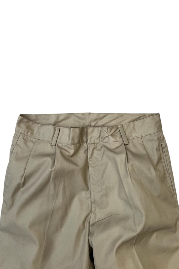 MADE IN GERMANY 83'S ITALIAN ARMY TUCK CHINO SHORT PANT / BEIGE [SIZE: 50 USED]