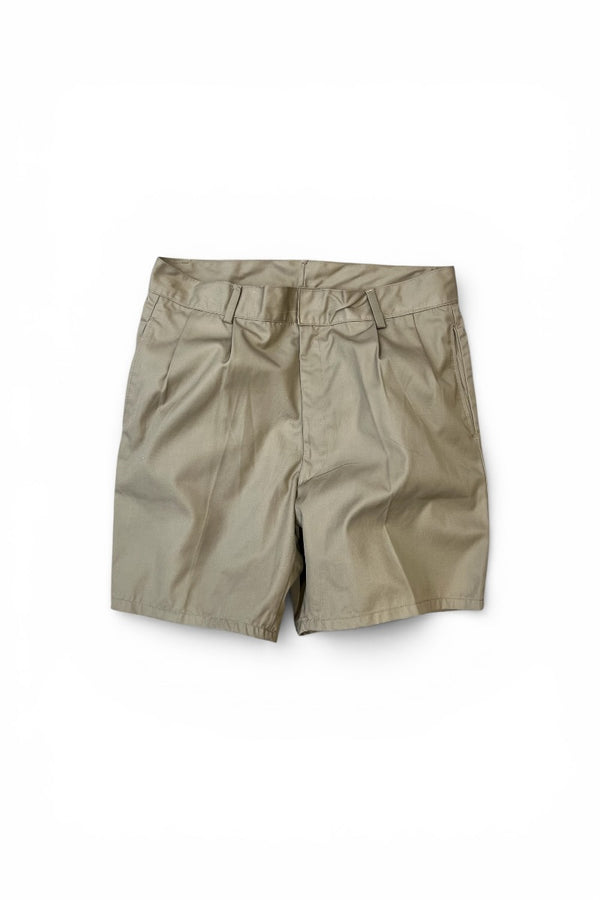MADE IN GERMANY 83'S ITALIAN ARMY TUCK CHINO SHORT PANT / BEIGE [SIZE: 50 USED]