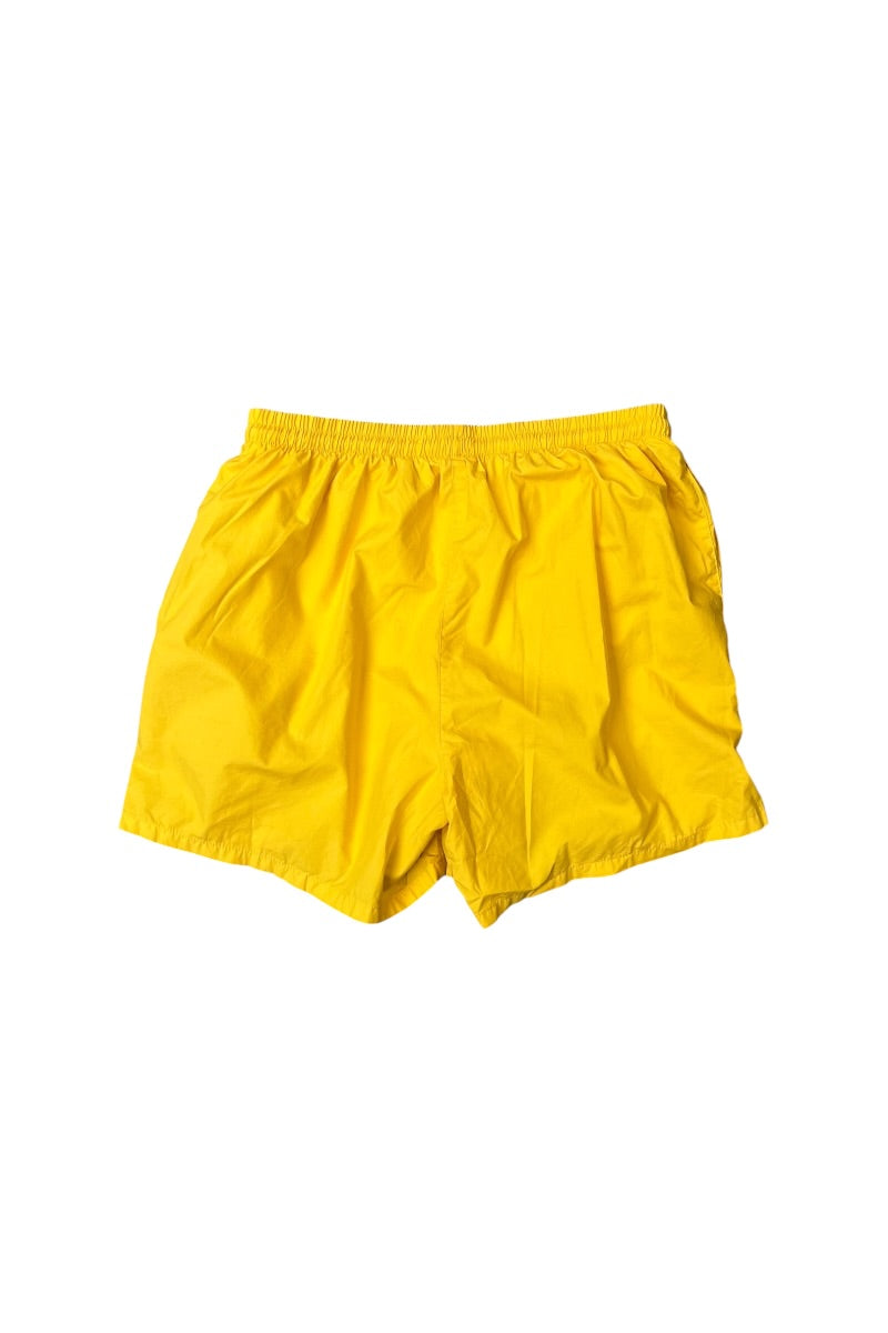 90'S NYLON SWIM SHORTS / YELLOW [SIZE: M USED]