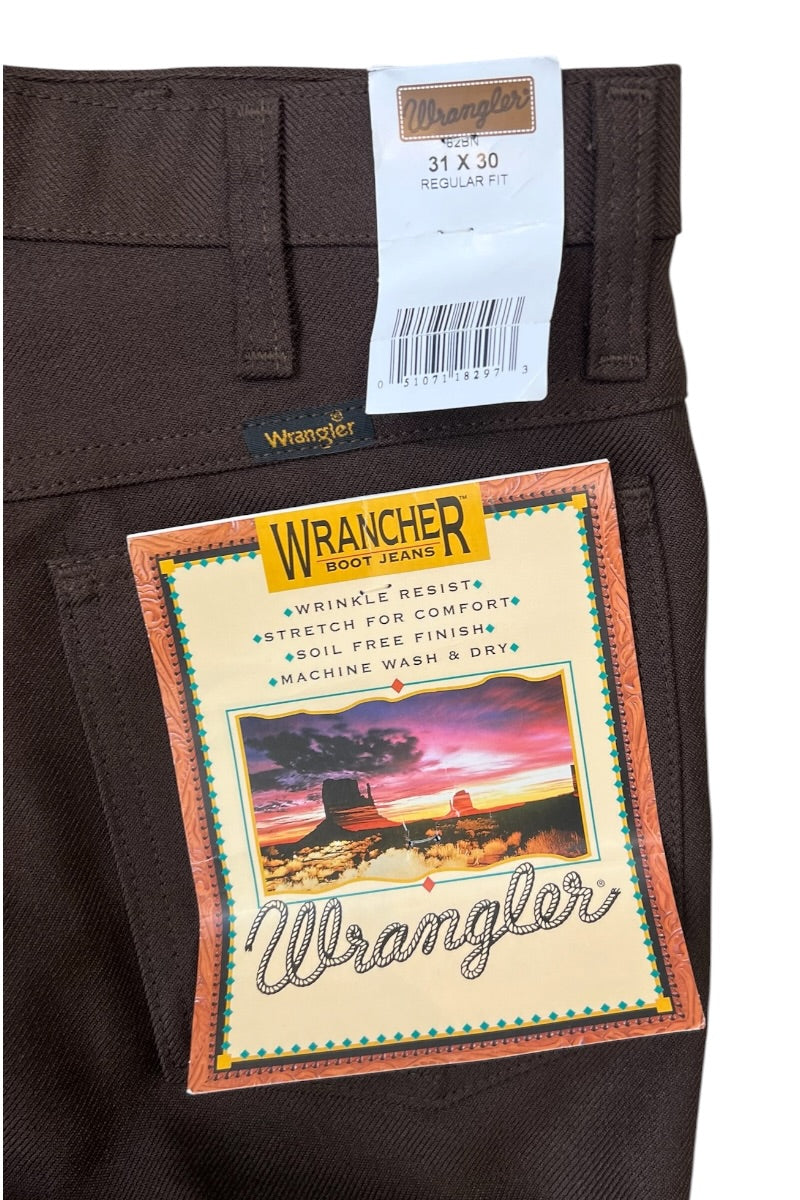 MADE IN MEXICO 90'S WRANCHER PANTS / BROWN [SIZE: 31 DEADSTOCK/NOS]