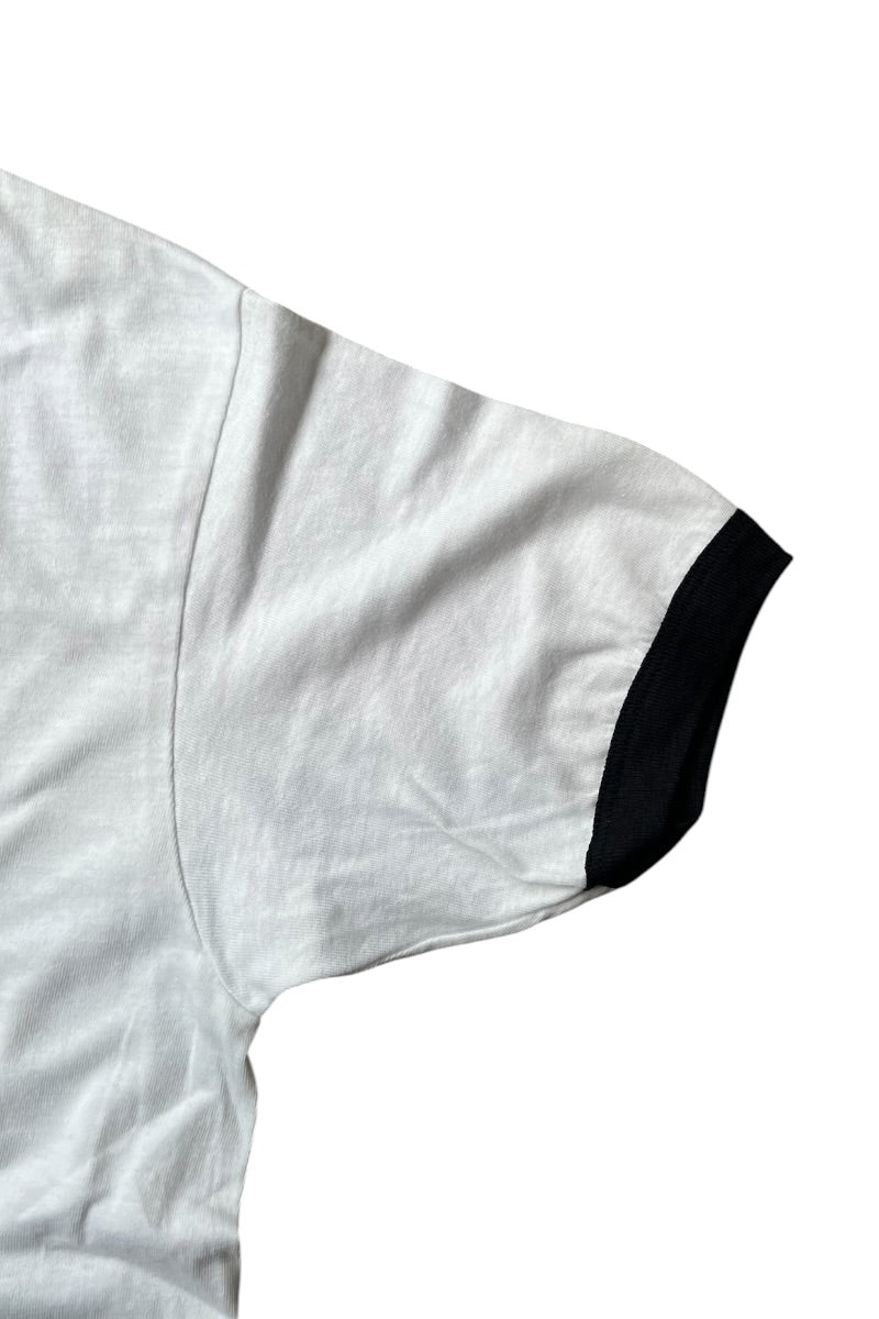 MADE IN USA 90'S RINGER EROTIC T-SHIRT / WHITE [SIZE: L USED]