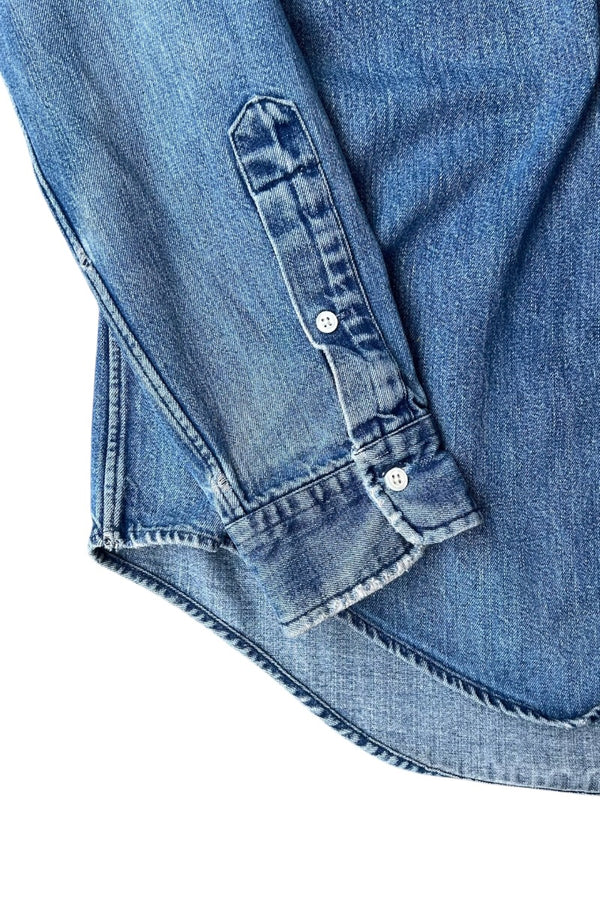 90-92'S L/S DENIM SHIRT / INDIGO [SIZE: L USED]