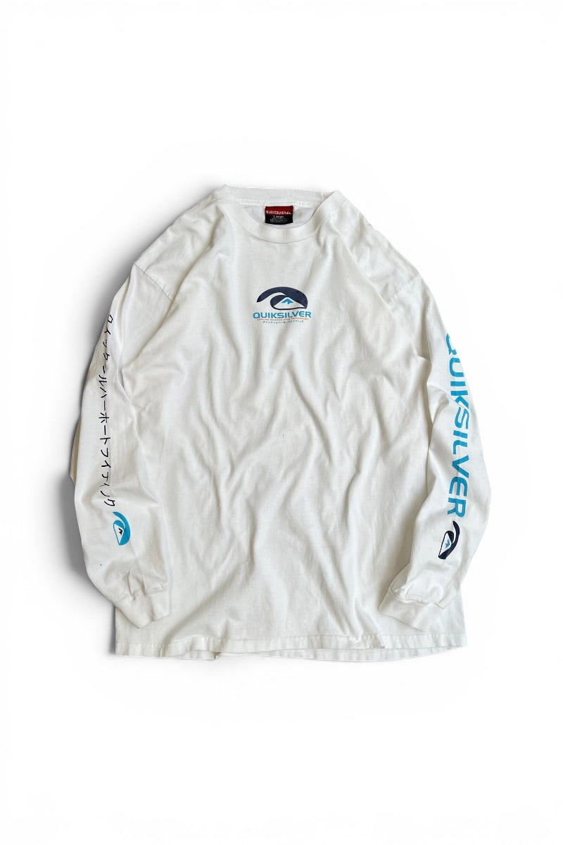 MADE IN MEXICO Y2K EARLY 00'S L/S T-SHIRT / WHITE [SIZE: L USED]