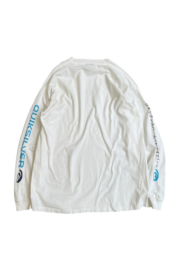 MADE IN MEXICO Y2K EARLY 00'S L/S T-SHIRT / WHITE [SIZE: L USED]