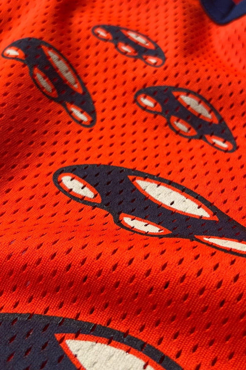 MADE IN USA 90'S SPARKY HOCKEY GAME SHIRT / ORANGE [SIZE: KID'S M USED]