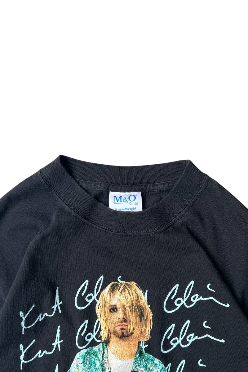MADE IN MEXICO Y2K EARLY 00'S KURT COBAIN BAND T-SHIRT / BLACK [SIZE: S USED]