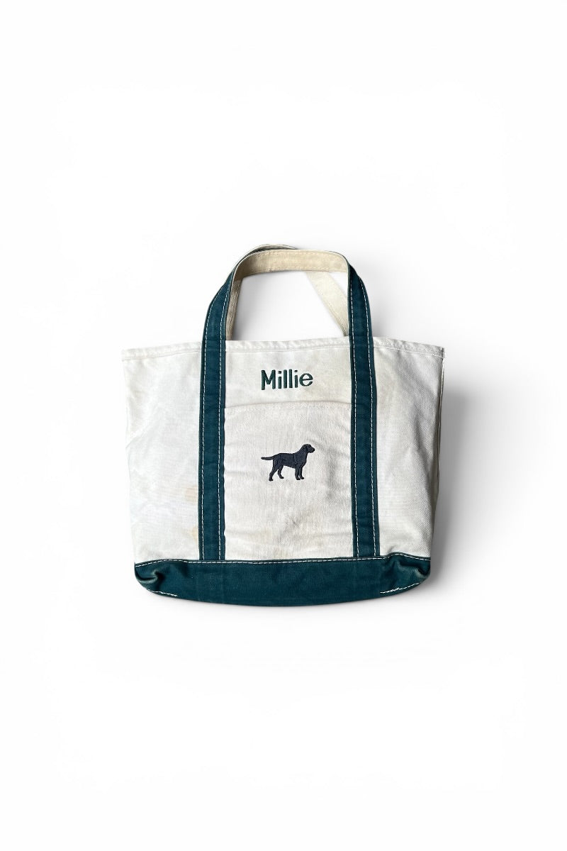 MADE IN USA 90'S BOAT AND TOTE BAG MILLIE MEDIUM / GREEN [SIZE: S USED]