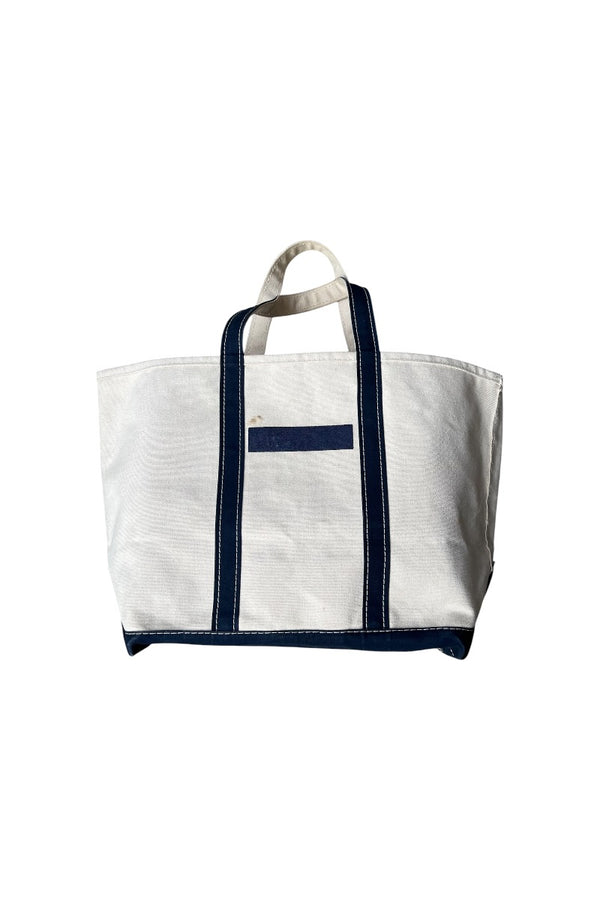 MADE IN USA 80'S BOAT AND TOTE BAG LARGE / NAVY [SIZE: M USED]