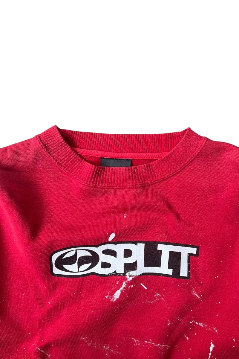 90'S-00'S PAINTED SKATEBOARD SWEATSHIRT / RED [SIZE: L USED]