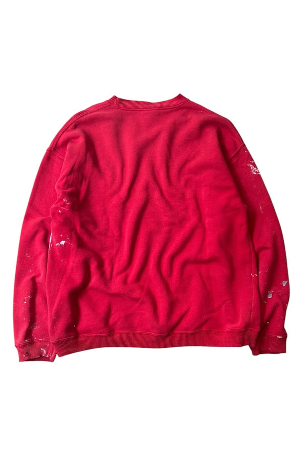 90'S-00'S PAINTED SKATEBOARD SWEATSHIRT / RED [SIZE: L USED]