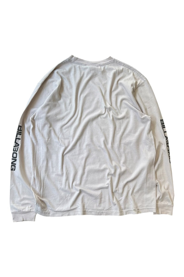 90'S L/S SURF TEE SHIRT / WHITE [SIZE: L USED]