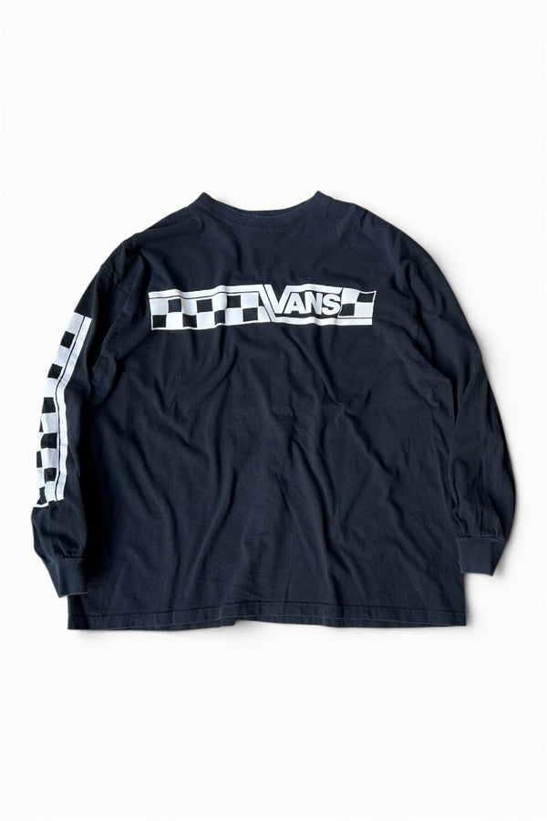 MADE IN USA 90'S L/S SKATEBOARDING T-SHIRT / BLACK [SIZE: XL USED]