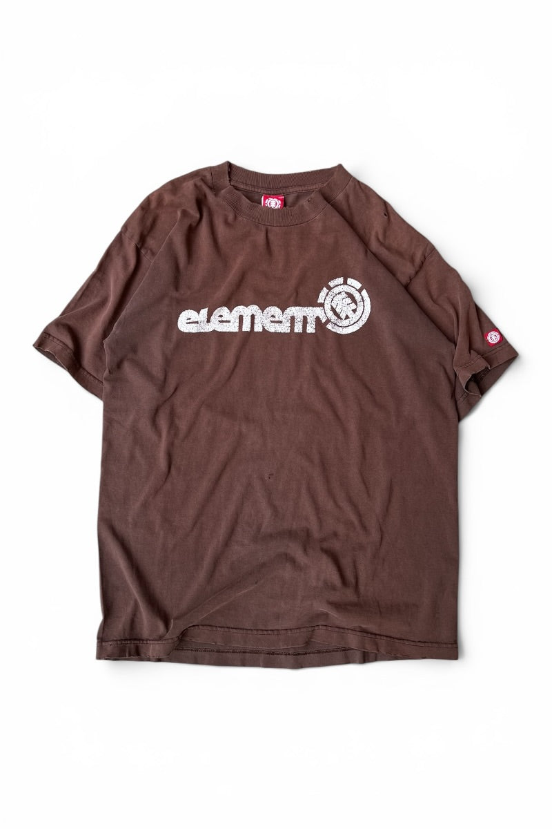 90'S SKATEBOARDING T-SHIRT / BROWN [SIZE: L USED]