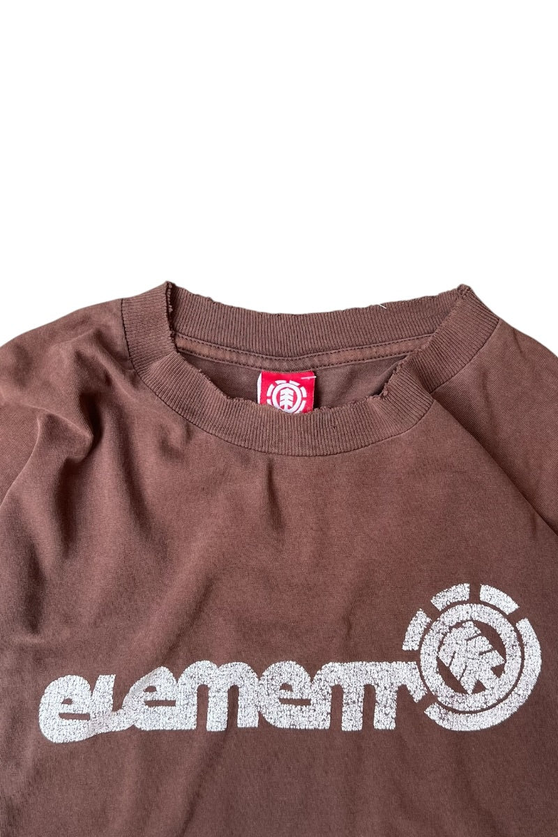 90'S SKATEBOARDING T-SHIRT / BROWN [SIZE: L USED]