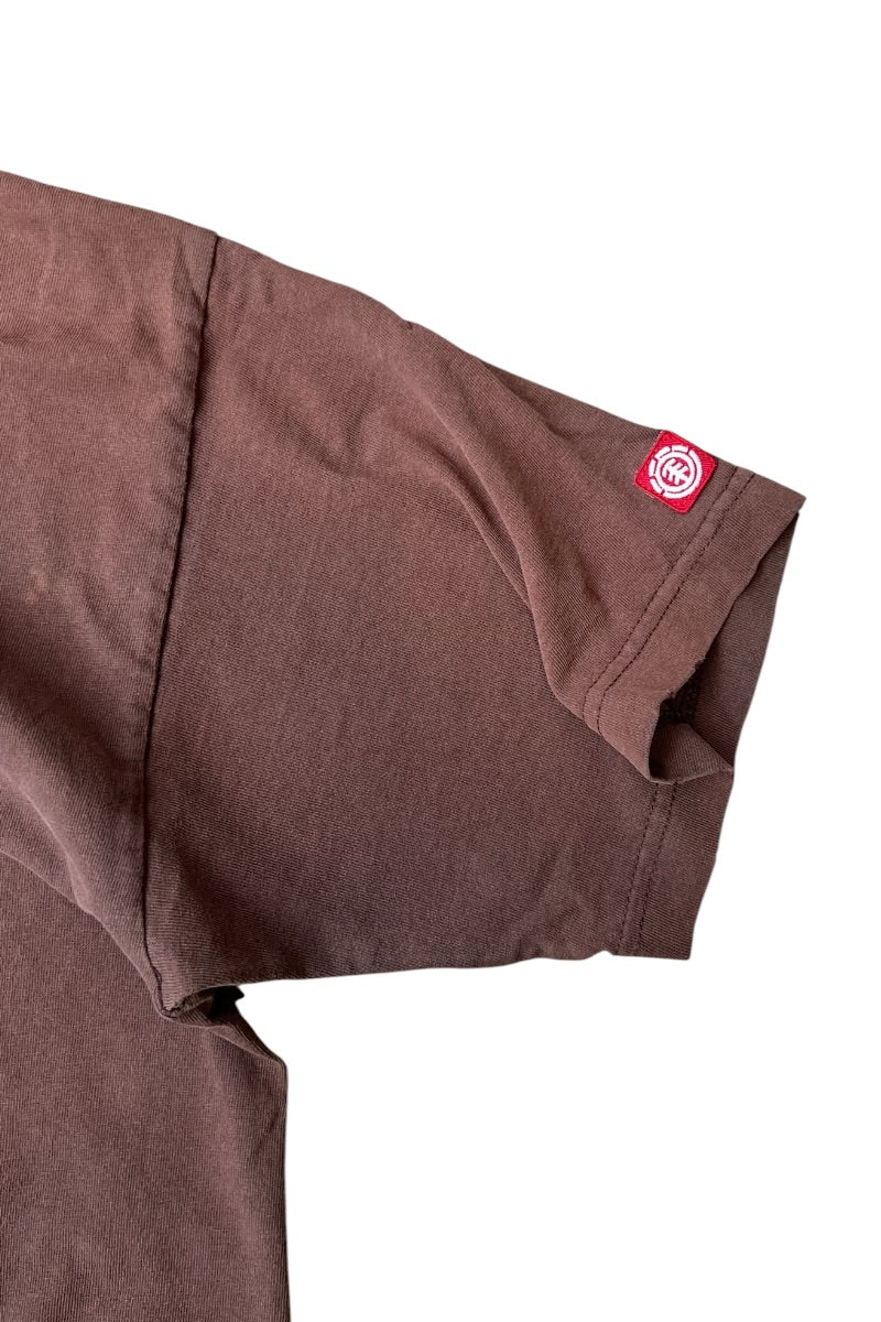 90'S SKATEBOARDING T-SHIRT / BROWN [SIZE: L USED]