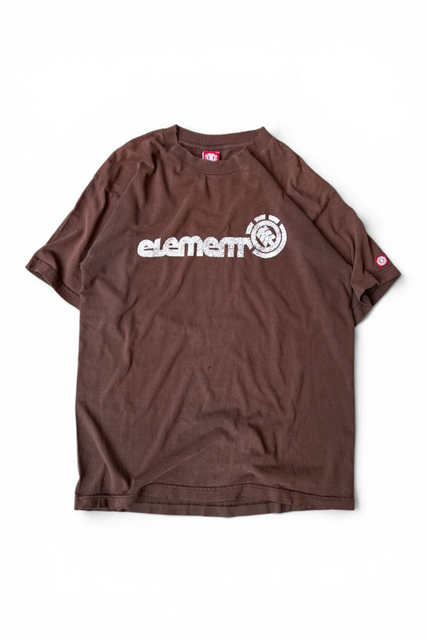 90'S SKATEBOARDING T-SHIRT / BROWN [SIZE: L USED]