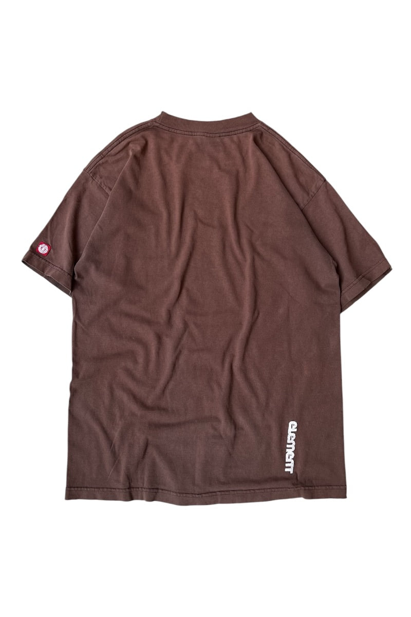 90'S SKATEBOARDING T-SHIRT / BROWN [SIZE: L USED]