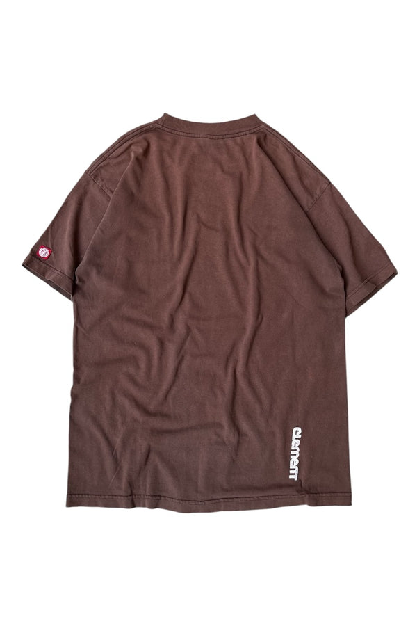 90'S SKATEBOARDING T-SHIRT / BROWN [SIZE: L USED]