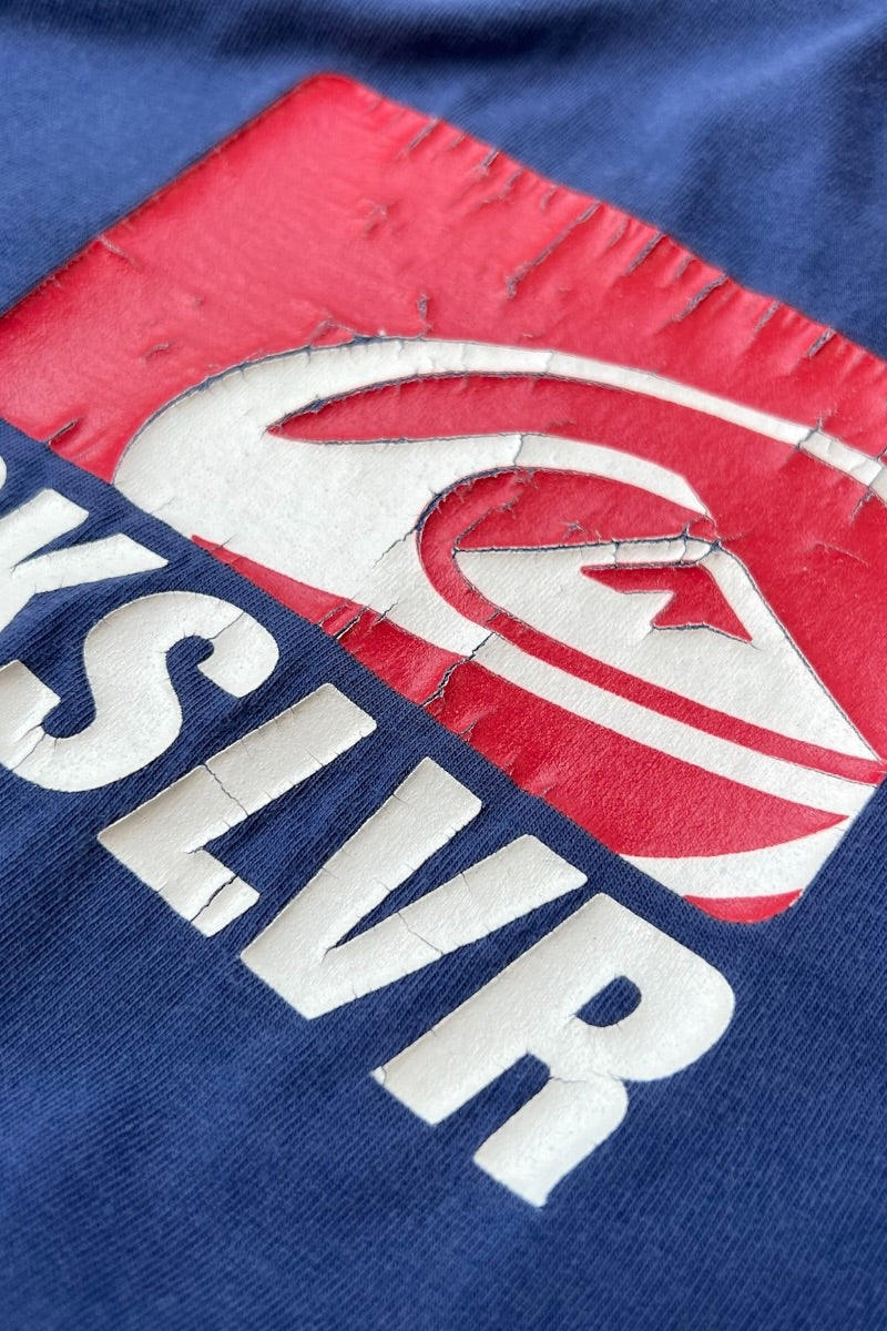 90'S-Y2K EARLY 00'S SURF TEE SHIRT / NAVY [SIZE: S USED]