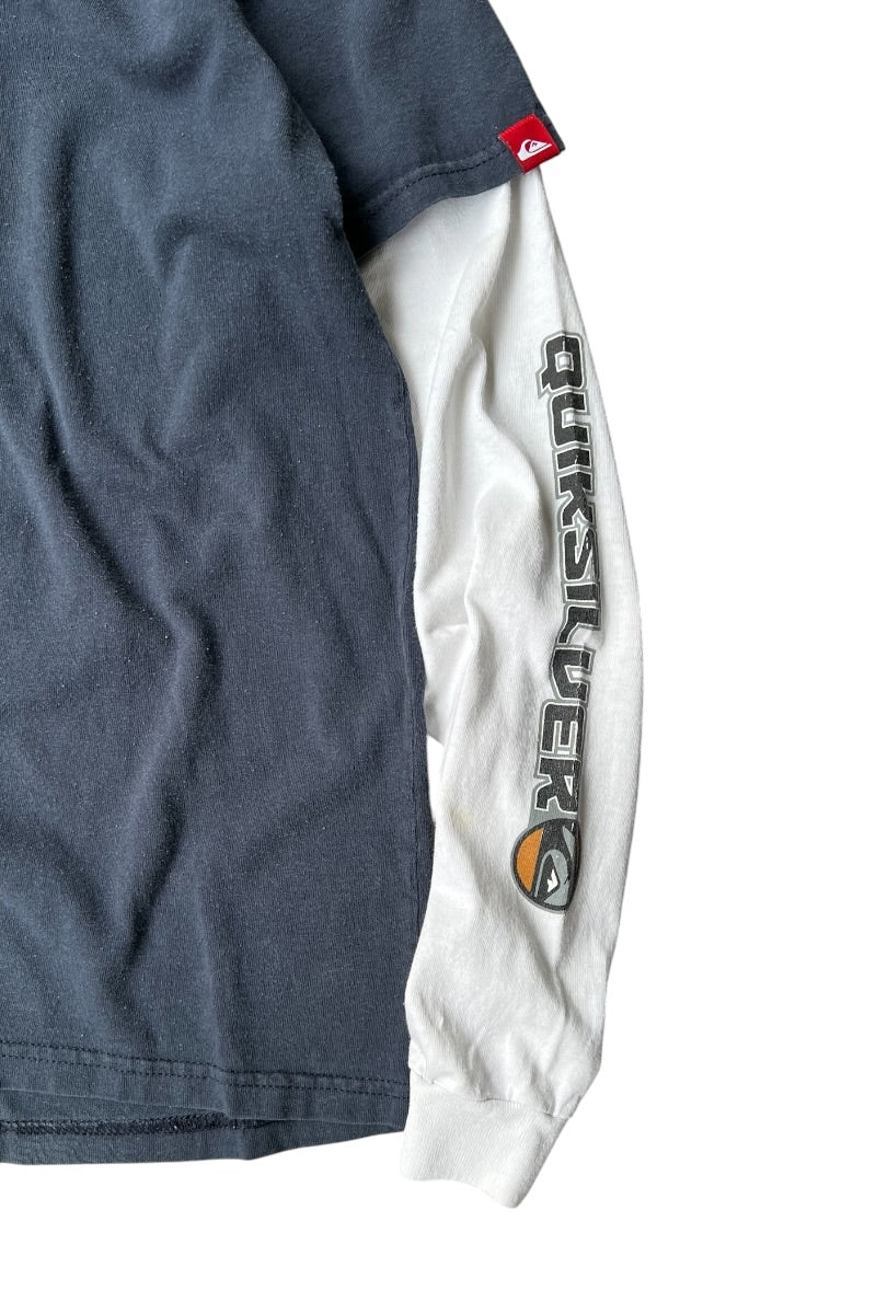 MADE IN MEXICO 90'S-Y2K DOCKING L/S T-SHIRT / NAVY [SIZE: L USED]