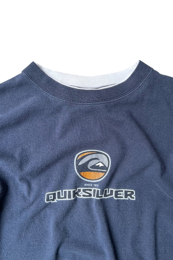 MADE IN MEXICO 90'S-Y2K DOCKING L/S T-SHIRT / NAVY [SIZE: L USED]