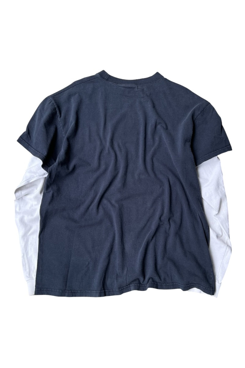 MADE IN MEXICO 90'S-Y2K DOCKING L/S T-SHIRT / NAVY [SIZE: L USED]