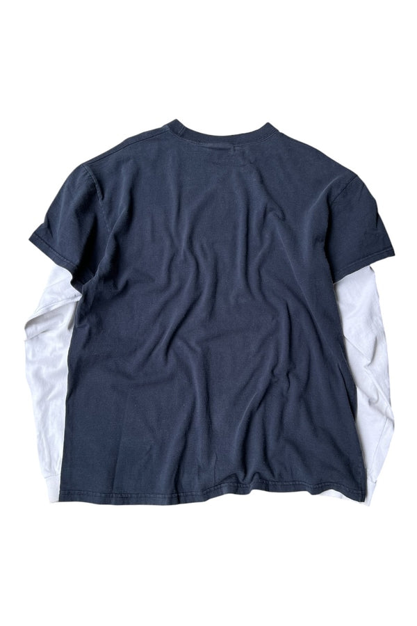 MADE IN MEXICO 90'S-Y2K DOCKING L/S T-SHIRT / NAVY [SIZE: L USED]
