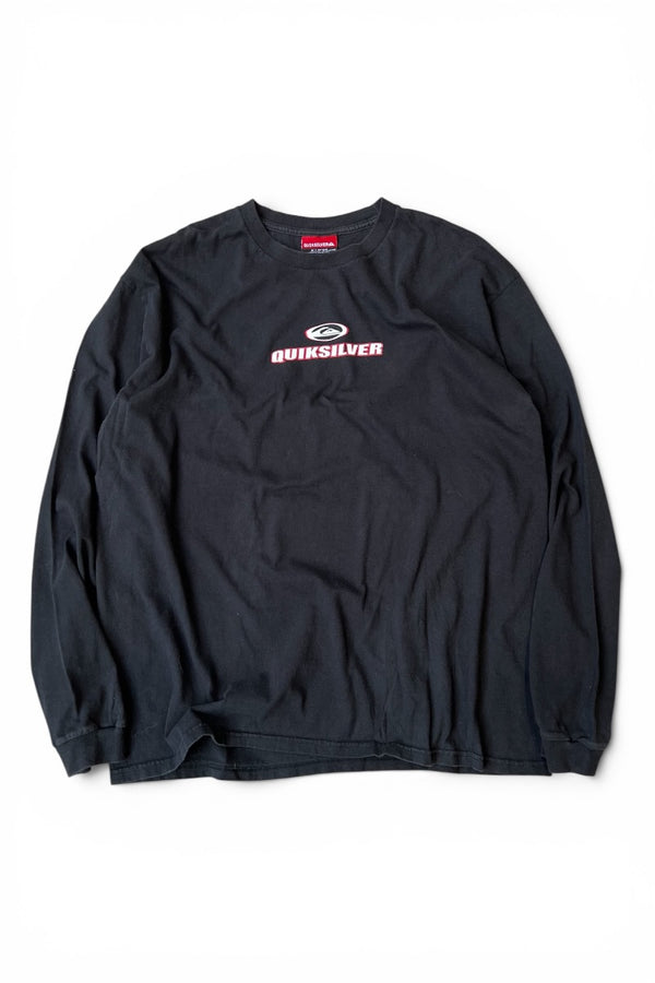 MADE IN USA 90'S-Y2K EARLY 00'S L/S SURF TEE SHIRT / BLACK [SIZE: XL USED]
