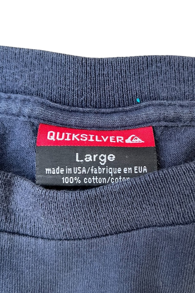 MADE IN USA 90'S-Y2K EARLY 00'S LOGO T-SHIRT / NAVY [SIZE: L USED]