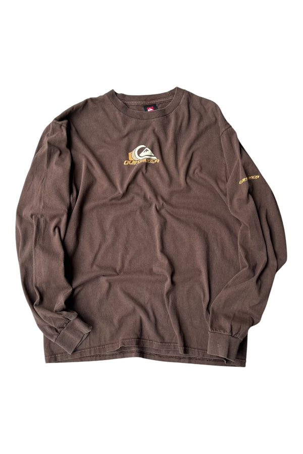 90'S-Y2K EARLY 00'S L/S SURF TEE SHIRT / BROWN [SIZE: M USED]