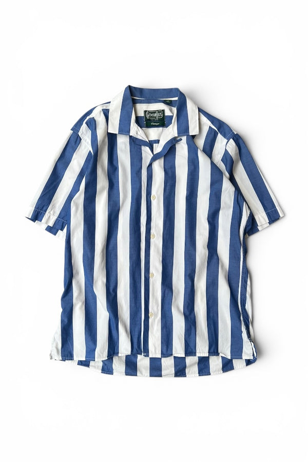 MADE IN USA S/S STRIPE SHIRT / STRIPE [SIZE: L USED]
