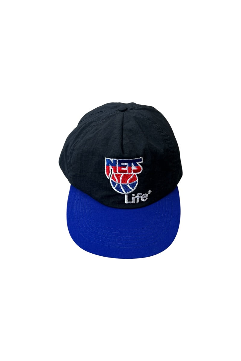 90'S NEW JERSEY NETS 6 PANEL CAP / BLACK [SIZE: ONE SIZE USED]
