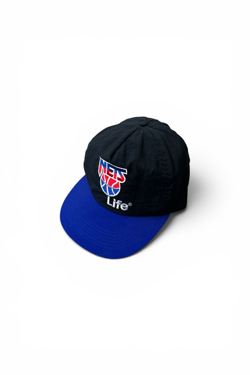 90'S NEW JERSEY NETS 6 PANEL CAP / BLACK [SIZE: ONE SIZE USED]