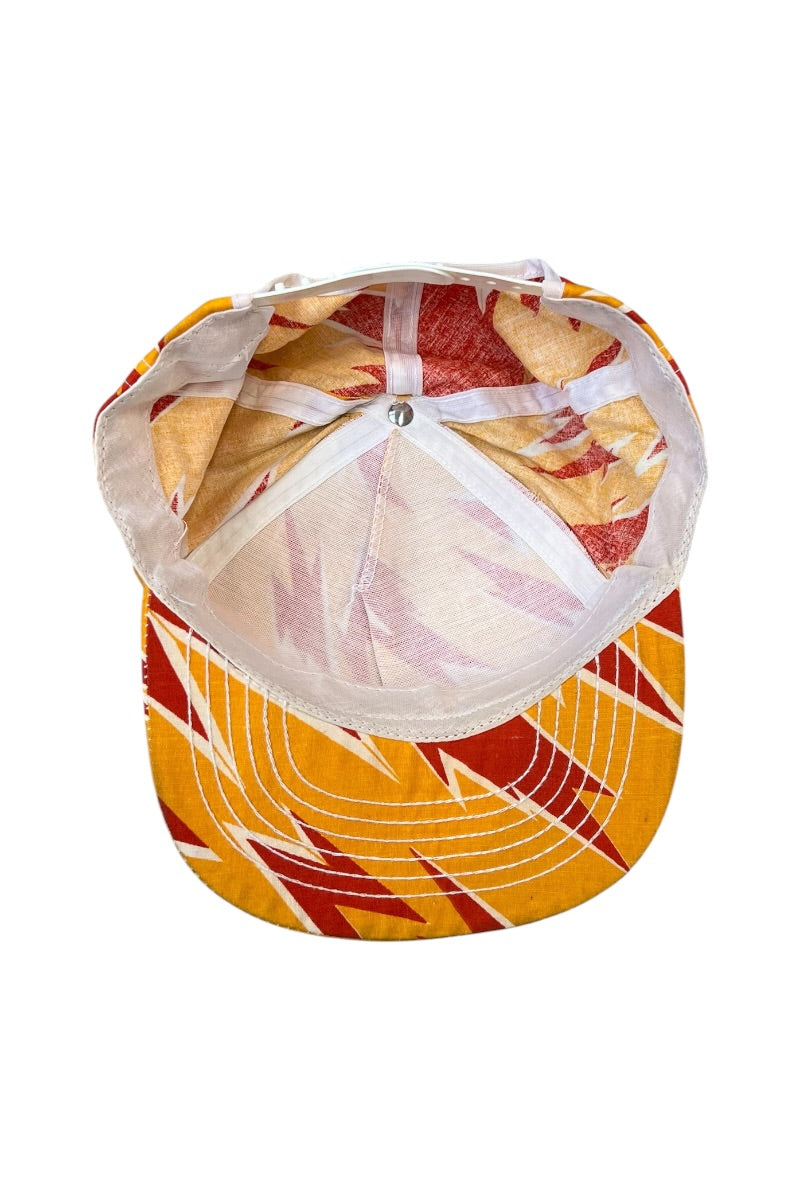 80'S LIGHTNING PATTERN CAP / YELLOW [SIZE: ONE SIZE USED]