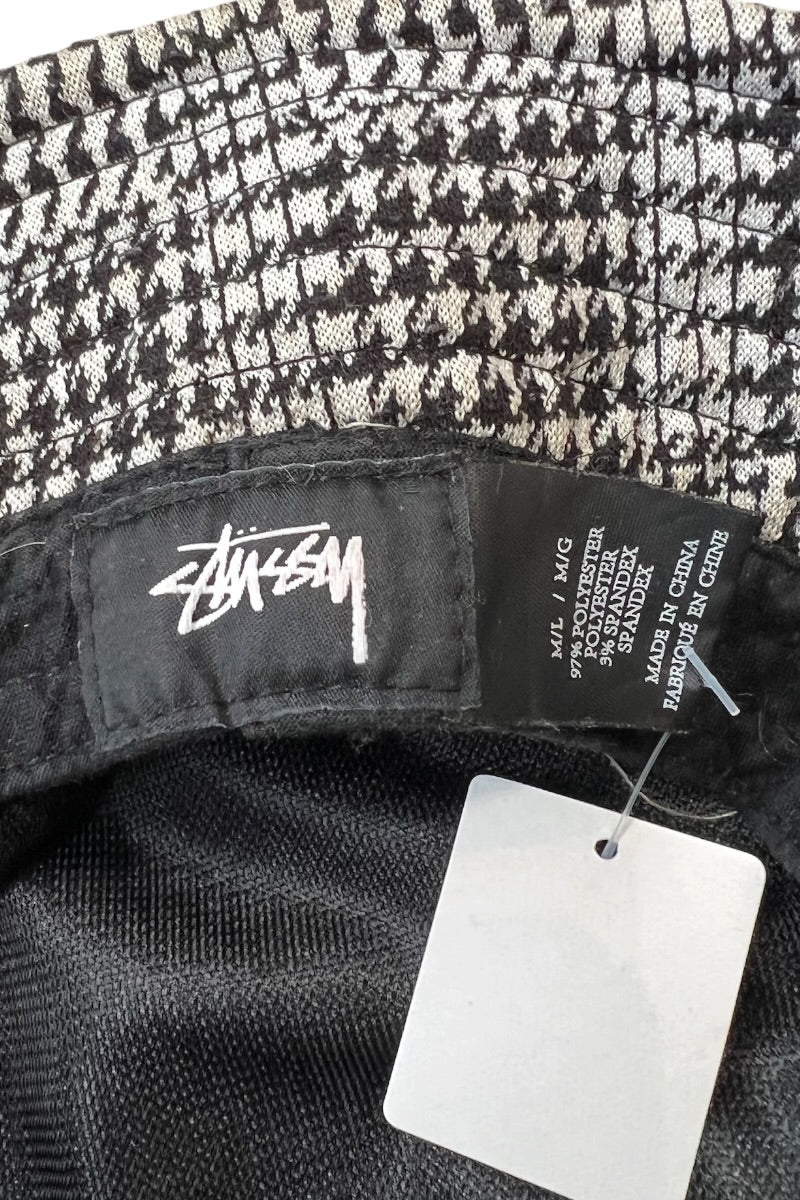 HOUNDSTOOTH LOGO HAT / BLACK [SIZE: ONE SIZE USED]