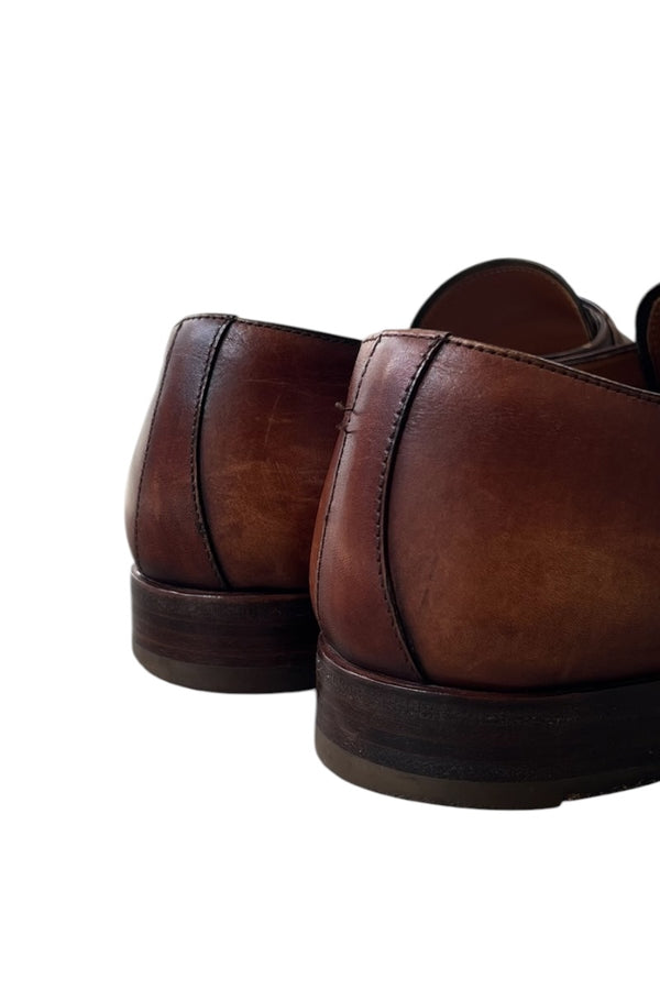 MADE IN ITALY LEATHER STRAP SHOES / BROWN [SIZE: US8.0 (27cm相当) USED]