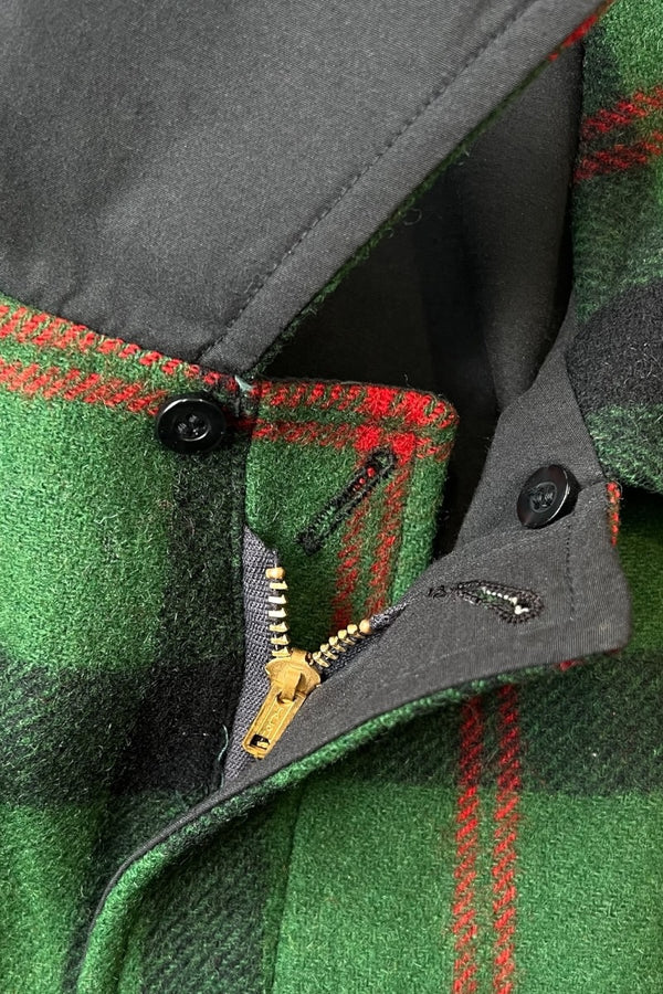 80'S RIVERSIBLE WOOL JACKET / GREEN [SIZE: L USED]