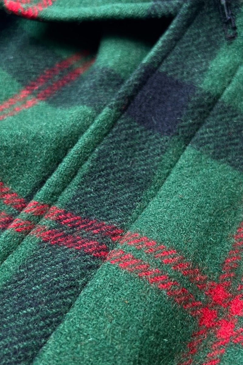 80'S RIVERSIBLE WOOL JACKET / GREEN [SIZE: L USED]