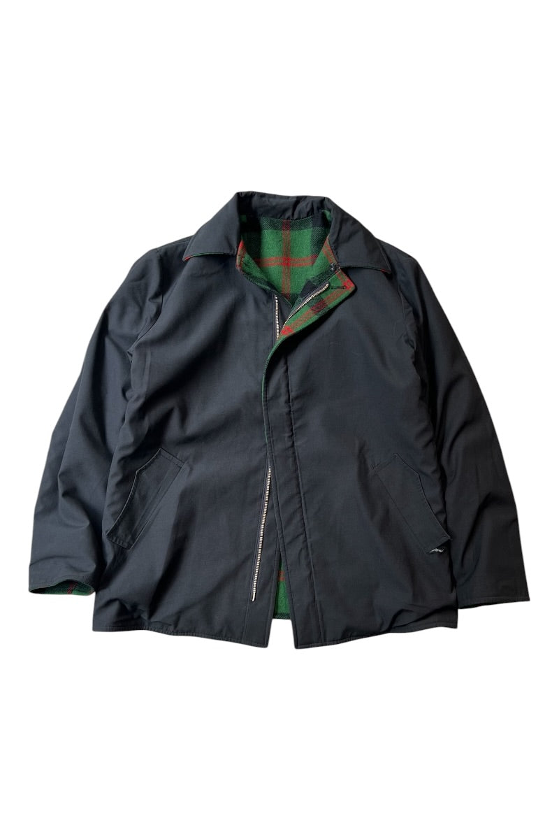80'S RIVERSIBLE WOOL JACKET / GREEN [SIZE: L USED]