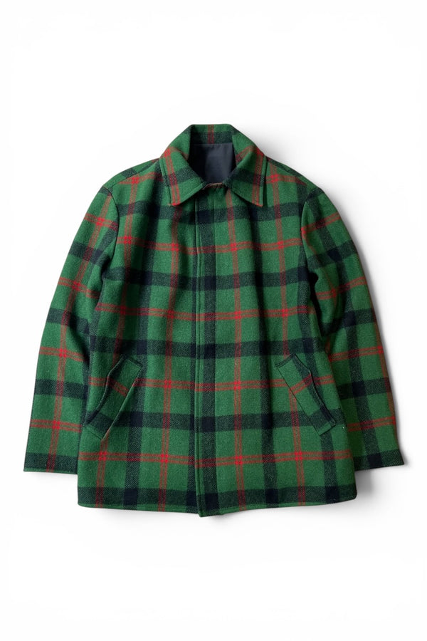 80'S RIVERSIBLE WOOL JACKET / GREEN [SIZE: L USED]