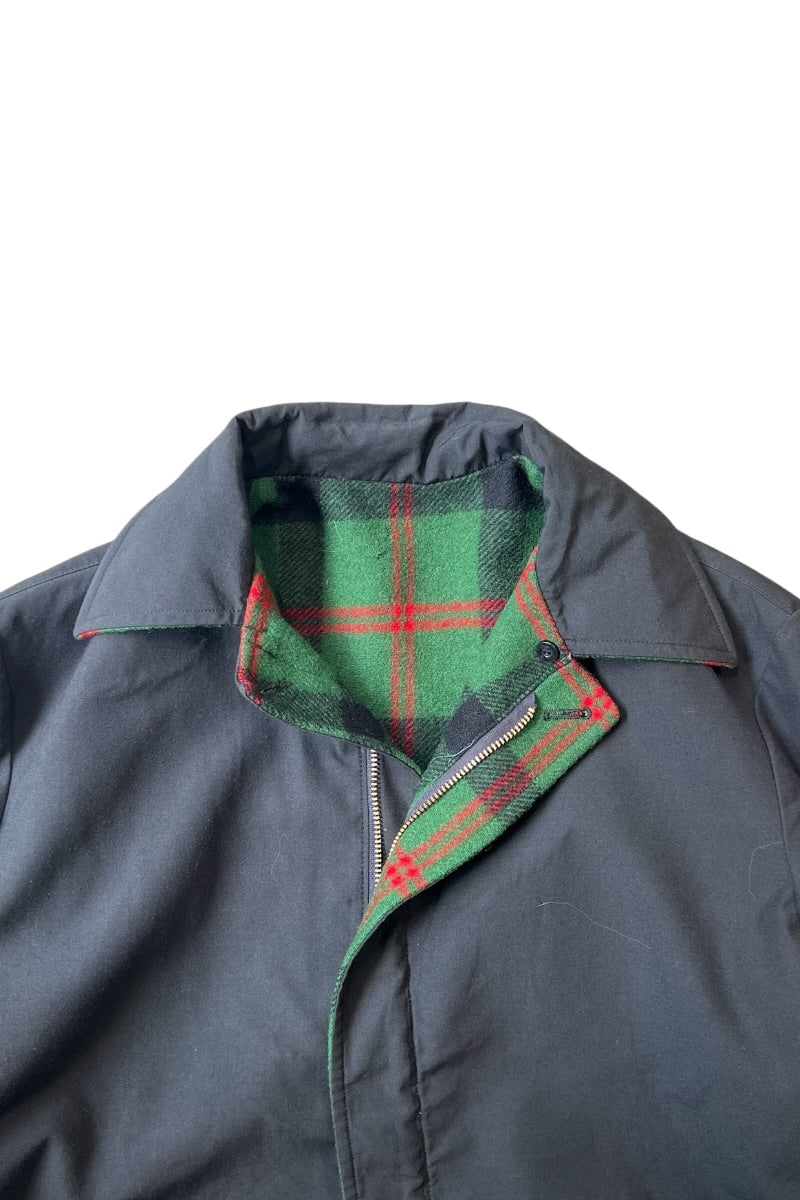 80'S RIVERSIBLE WOOL JACKET / GREEN [SIZE: L USED]