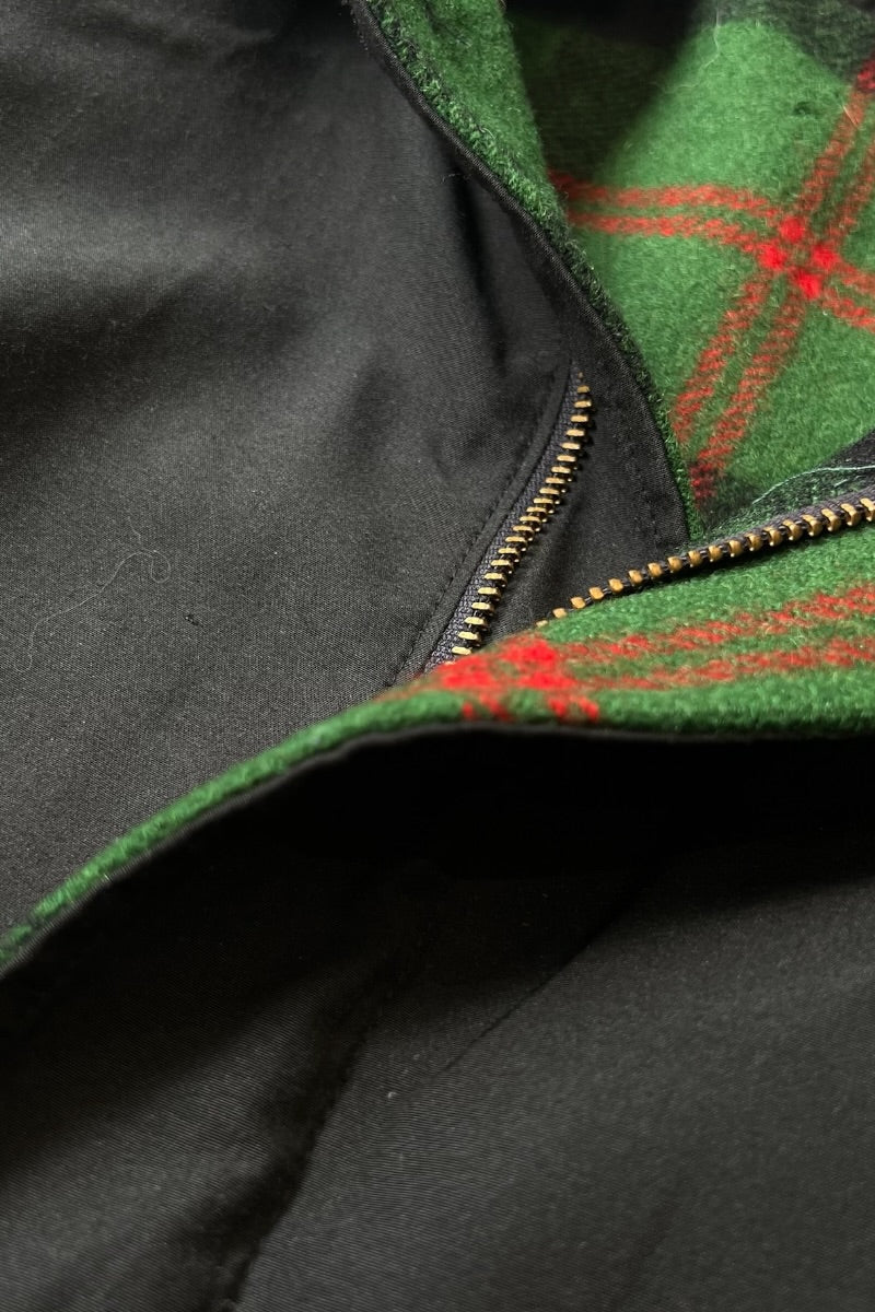 80'S RIVERSIBLE WOOL JACKET / GREEN [SIZE: L USED]