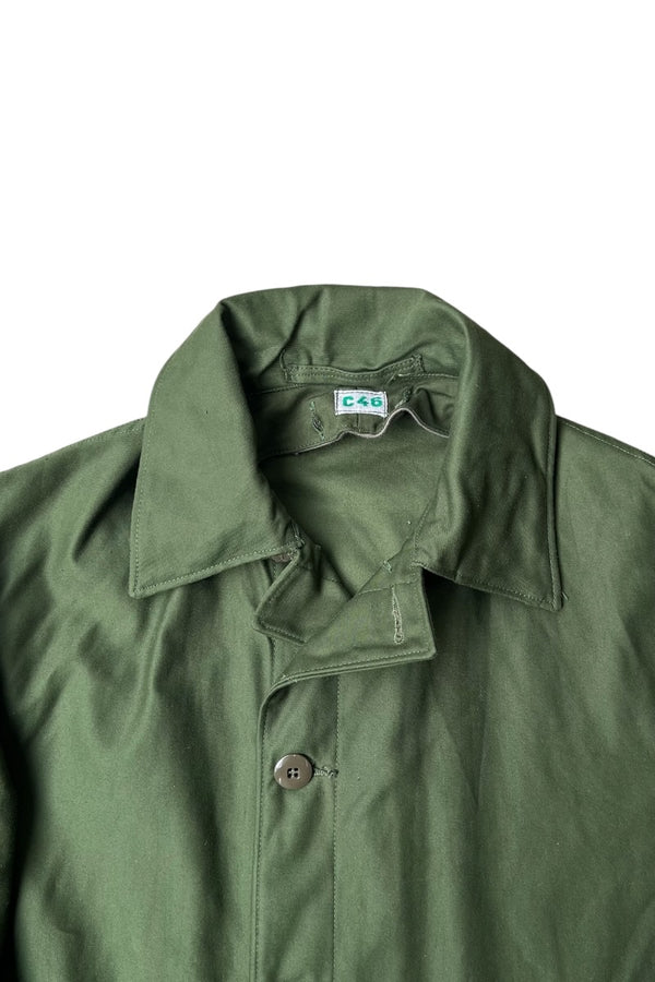 SWEDISH ARMY COAT / OLIVE [SIZE: C46 USED]