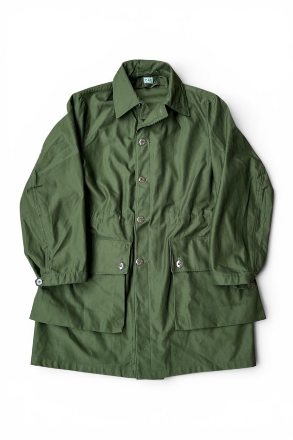 SWEDISH ARMY COAT / OLIVE [SIZE: C46 USED]