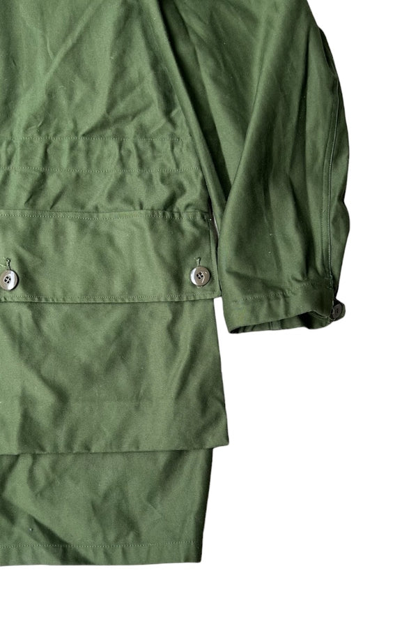 SWEDISH ARMY COAT / OLIVE [SIZE: C46 USED]