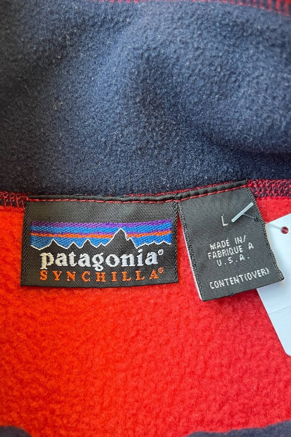 MADE IN USA 98'S SYNCHILLA FLEECE VEST / RED [SIZE: L USED]
