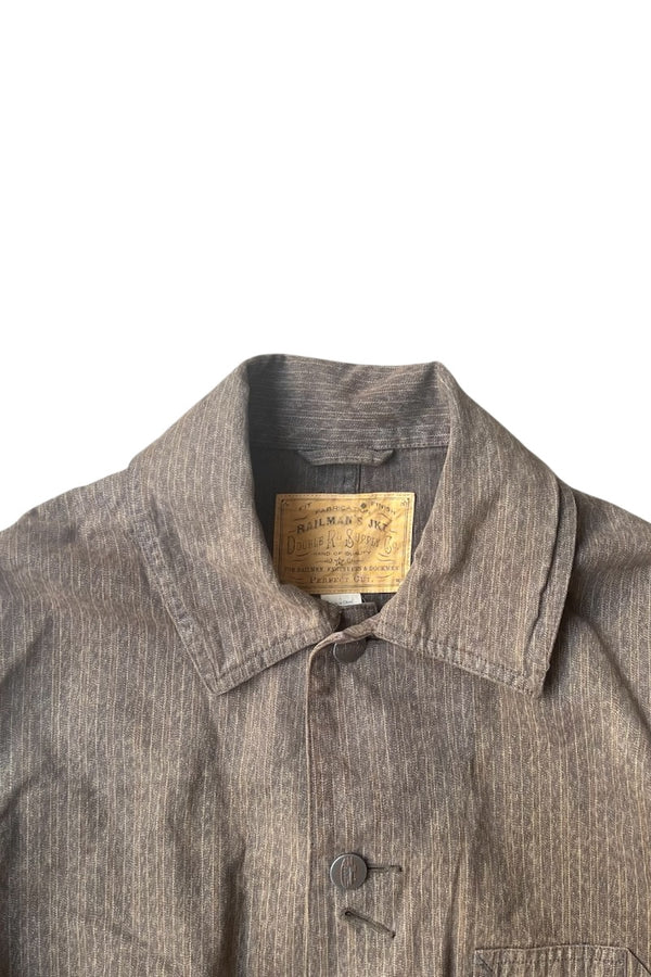 WORK JACKET / BROWN [SIZE: 42 USED]