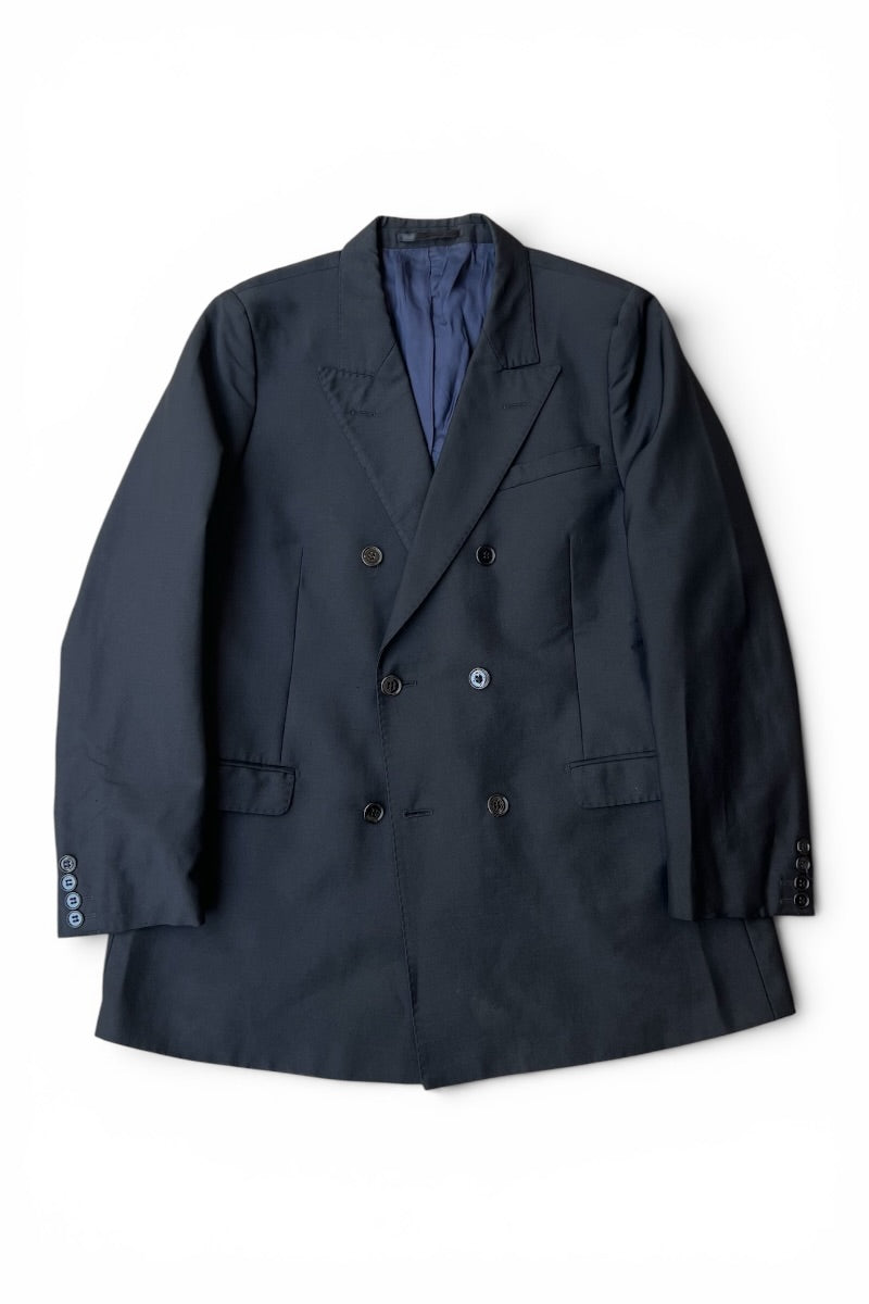 MADE IN ROMANIA DOUBLE TAILORED JACKET / BLACK [SIZE: 54 USED]