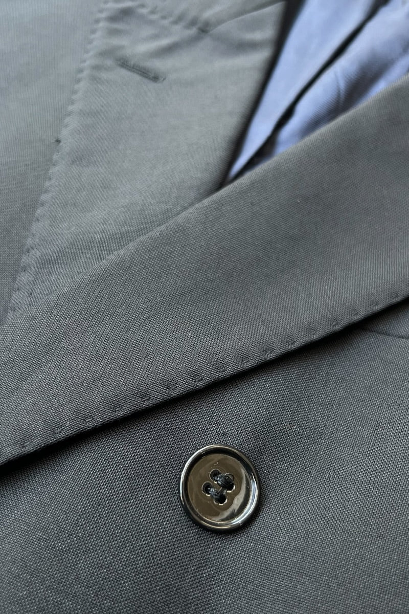 MADE IN ROMANIA DOUBLE TAILORED JACKET / BLACK [SIZE: 54 USED]